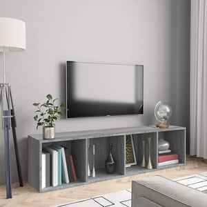 Libreria/Mobile TV Grigio Sonoma 143x30x36 cm Legno Multistrato cod mxl 33070