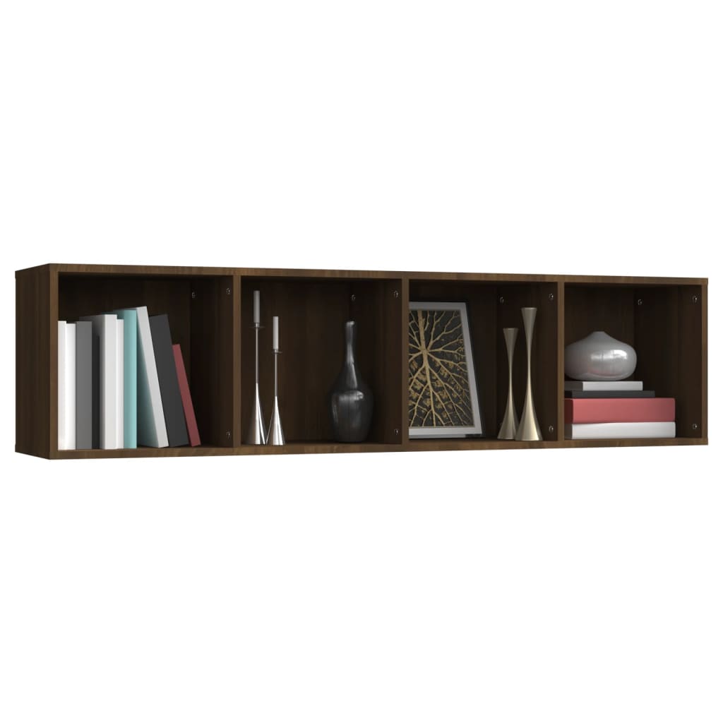 Libreria/Mobile TV Rovere Marrone 143x30x36cm Legno Multistrato cod mxl 33578