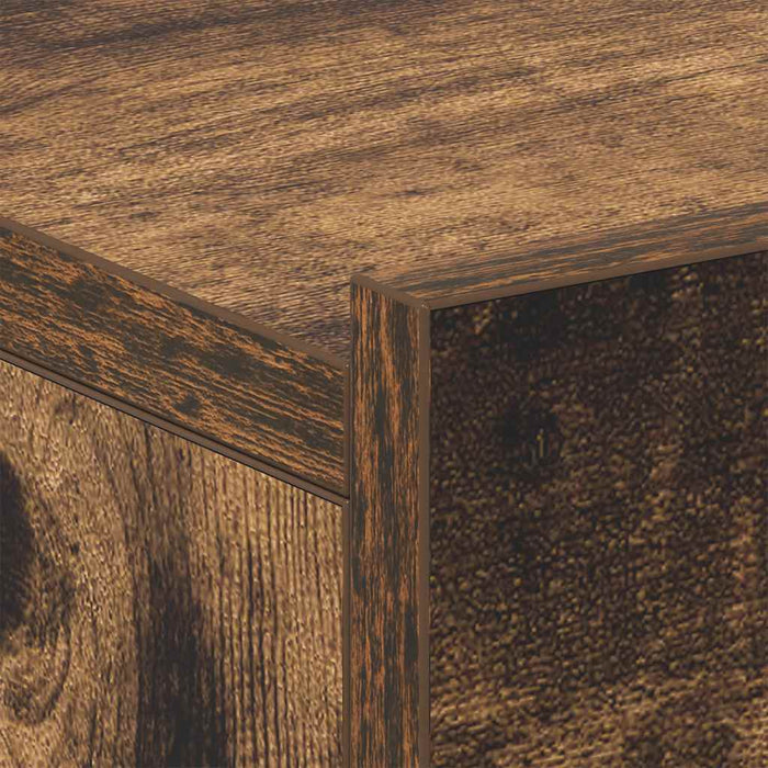 Comodino Pensile Rovere Fumo 40x30x15 cm in Legno Multistrato 815282