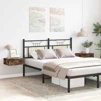 Comodini Pensili Rovere Fumo 2pz 40x30x15 cm Legno Multistrato cod mxl 30650