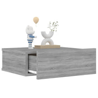 Comodino Pensile Grigio Sonoma 40x30x15cm in Legno Multistrato 815284