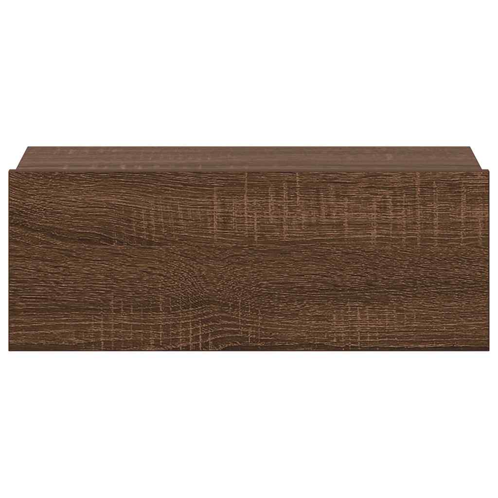 Comodino Pensile Rovere Marrone 40x30x15cm in Legno Multistrato cod mxl 49193