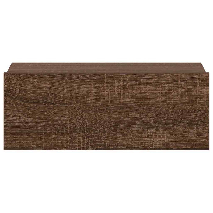 Comodino Pensile Rovere Marrone 40x30x15cm in Legno Multistrato cod mxl 49193