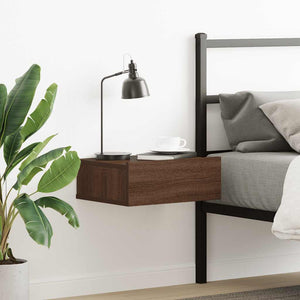 Comodino Pensile Rovere Marrone 40x30x15cm in Legno Multistrato cod mxl 49193