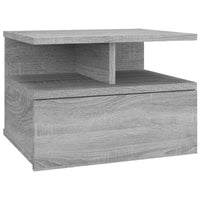 Comodino Pensile Grigio Sonoma 40x31x27cm in Legno Multistrato 815314