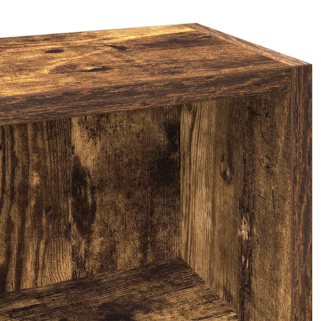 vidaXL Mobili Porta CD 2pz Rovere Fumo 21x16x93,5cm Legno Multistrato