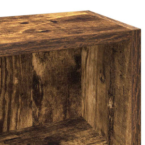 vidaXL Mobili Porta CD 2pz Rovere Fumo 21x16x93,5cm Legno Multistrato