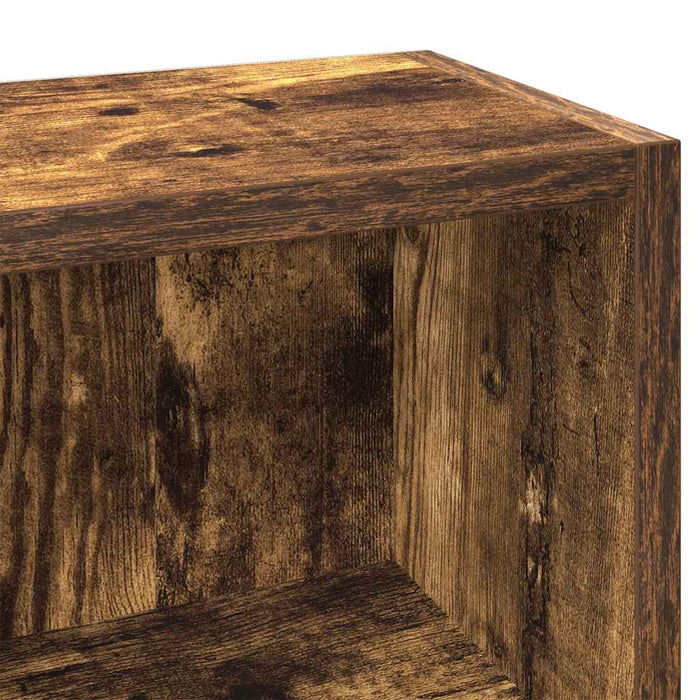 vidaXL Mobili Porta CD 2pz Rovere Fumo 21x16x93,5cm Legno Multistrato