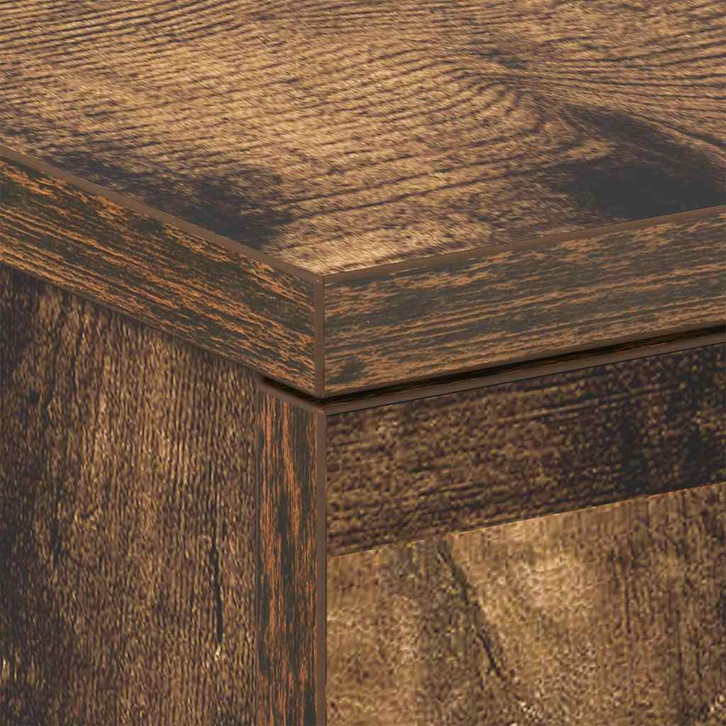 Comodini 2 pz Rovere Fumo 38x35x56 cm in Legno Multistrato 815322