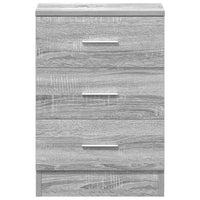 Comodini Grigio Sonoma 2 pz-Set di 2 Tavolino da notte 38x35x56 cm in Legno Multistrato