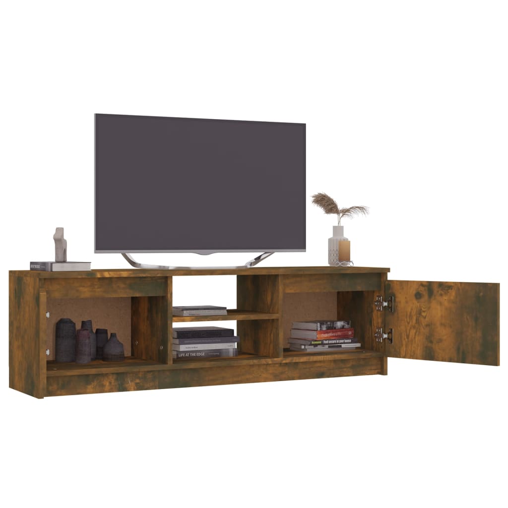 Mobile TV Rovere Fumo 120x30x35,5 cm in Legno Multistrato 815339