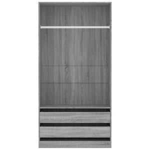 Armadio Grigio Sonoma 100x50x200 cm in Legno Multistrato cod mxl 67452