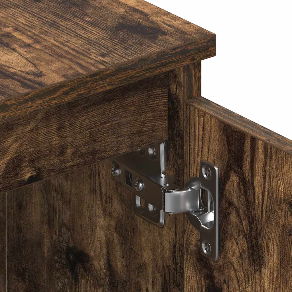 Mobile TV-Credenza per TV-Console TV Rovere Fumo 140x40x35,5 cm in Legno Multistrato