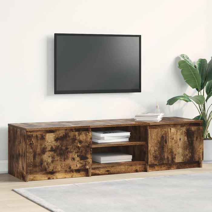 Mobile TV-Credenza per TV-Console TV Rovere Fumo 140x40x35,5 cm in Legno Multistrato