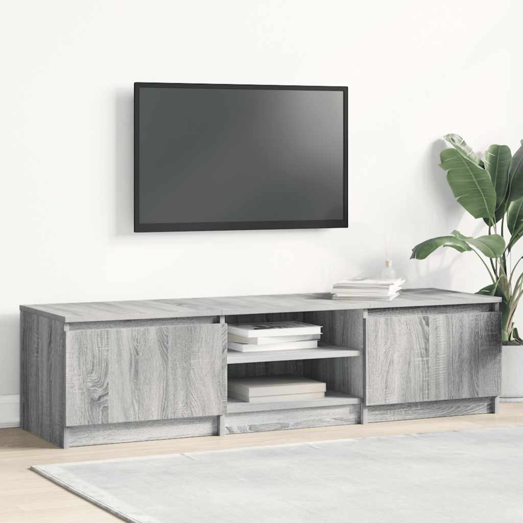 Mobile TV-Credenza TV-Console TV Grigio Sonoma 140x40x35,5 cm in Legno Multistrato