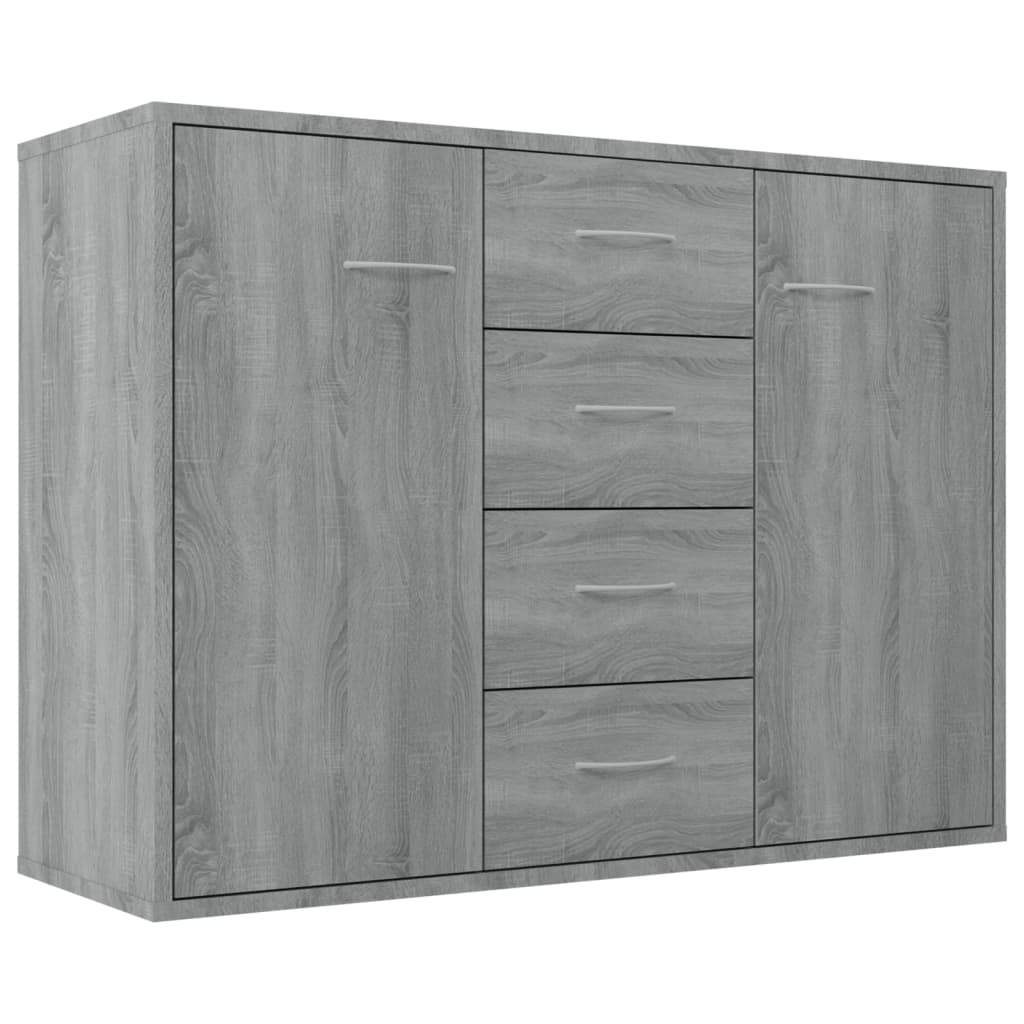 Credenza Grigio Sonoma 88x30x65 cm in Legno Multistrato 815370