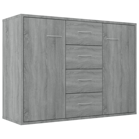 Credenza Grigio Sonoma 88x30x65 cm in Legno Multistrato 815370
