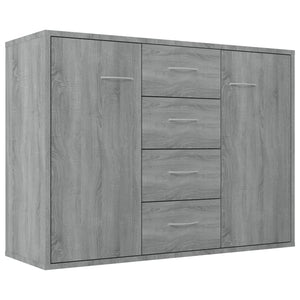 Credenza Grigio Sonoma 88x30x65 cm in Legno Multistrato 815370