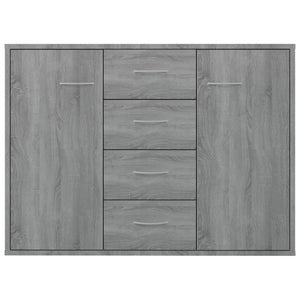 Credenza Grigio Sonoma 88x30x65 cm in Legno Multistrato 815370