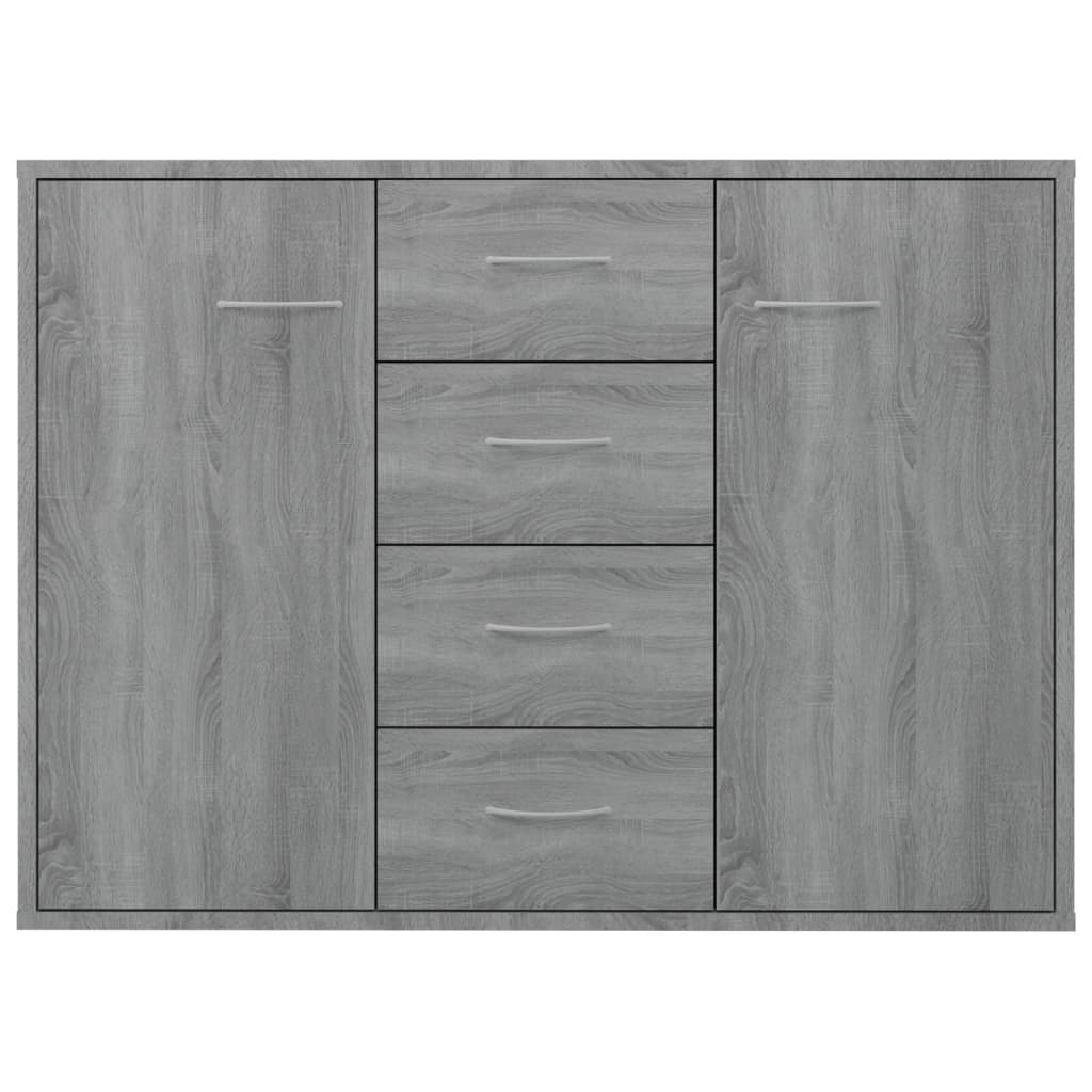 Credenza Grigio Sonoma 88x30x65 cm in Legno Multistrato 815370