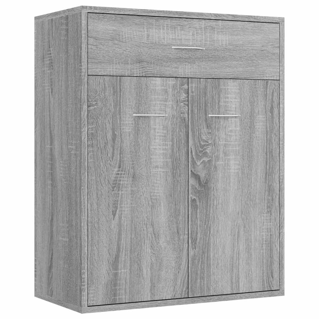 Credenza Grigio Sonoma 60x30x75 cm in Legno Multistrato 815376