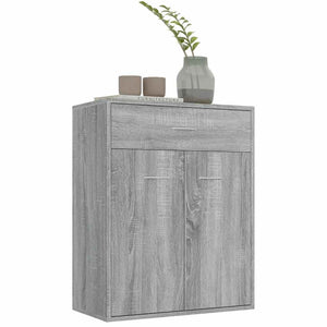 Credenza Grigio Sonoma 60x30x75 cm in Legno Multistrato 815376