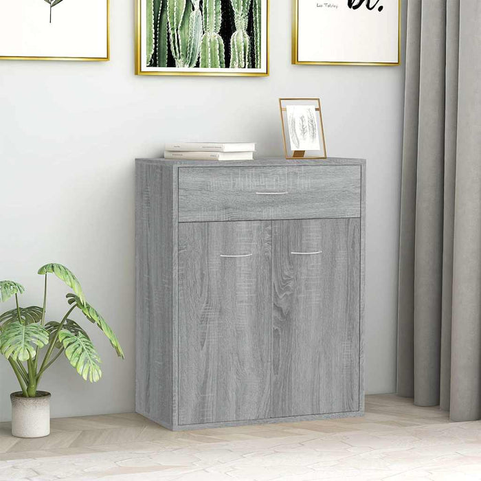 Credenza Grigio Sonoma 60x30x75 cm in Legno Multistrato 815376