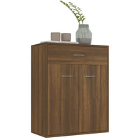 Credenza Rovere Marrone 60x30x75 cm in Legno Multistrato 815377