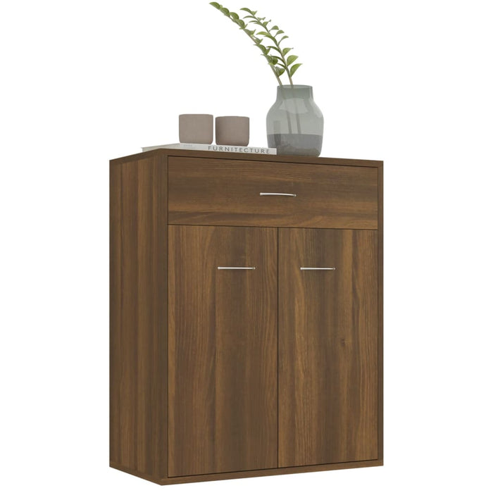 Credenza Rovere Marrone 60x30x75 cm in Legno Multistrato 815377