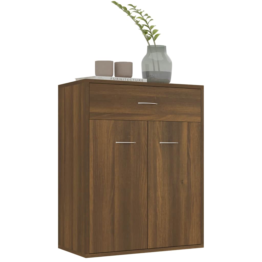 Credenza Rovere Marrone 60x30x75 cm in Legno Multistrato cod mxl 22930