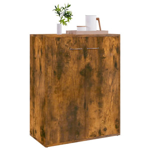 Credenza Rovere Fumo 60x30x75 cm in Legno Multistrato 815378