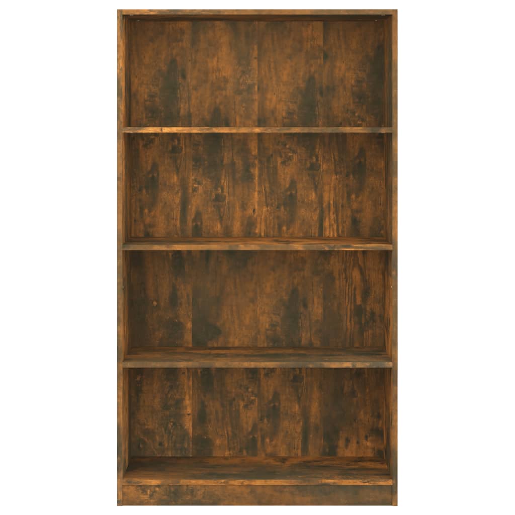 Libreria a 4 Ripiani Rovere Fumo 80x24x142 cm Legno Multistrato 815390