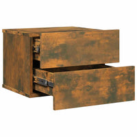 Comodino Rovere Fumo 40x30x30 cm Legno Multistrato 815411