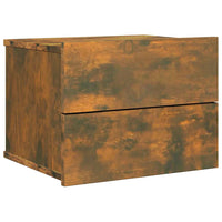 Comodini Rovere Fumo 2 pz 40x30x30 cm Legno Multistrato 815412