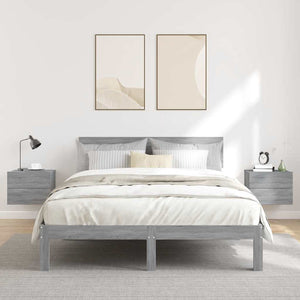 Comodini Grigio Sonoma 2 pz-Set di 2 Tavolino da notte 40x30x30 cm in Legno Multistrato 410389