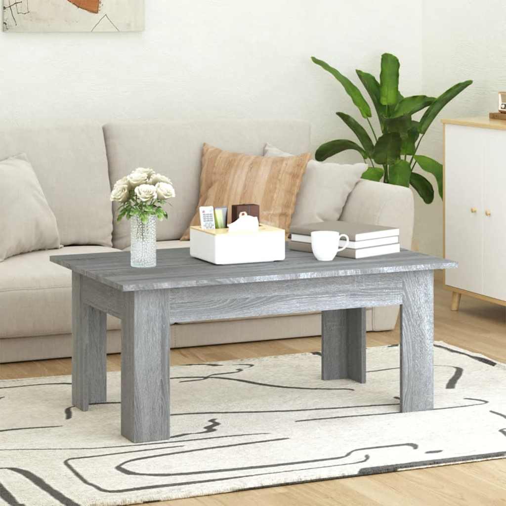 Tavolino da Salotto Grigio Sonoma 100x60x42cm Legno Multistrato cod mxl 15537