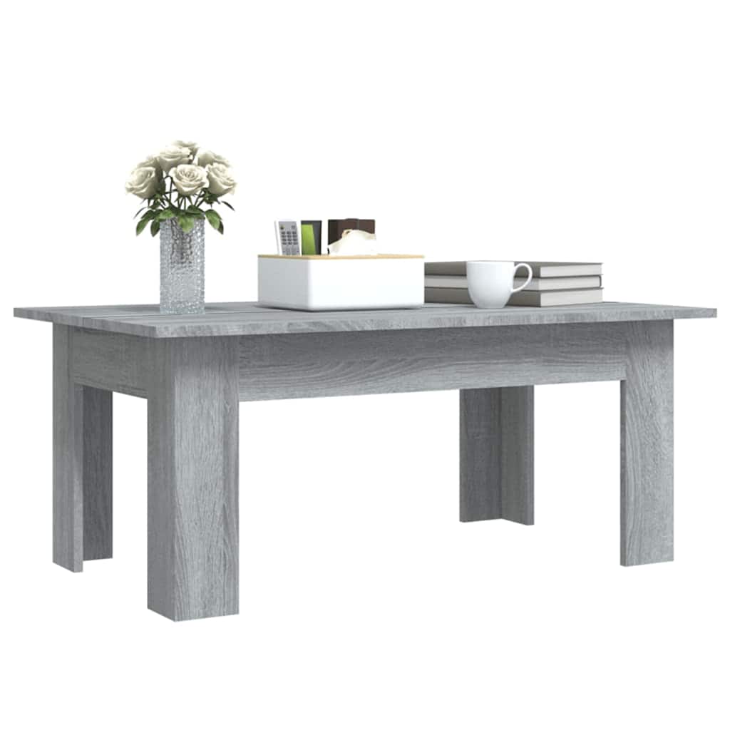 Tavolino da Salotto Grigio Sonoma 100x60x42cm Legno Multistrato cod mxl 15537