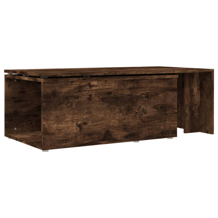 Tavolino da Salotto-Tavolino da soggiorno-Tavolo Rovere Fumo 150x50x35 cm Legno Multistrato