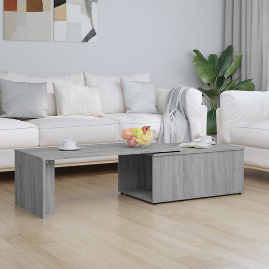 Tavolino da Salotto-Tavolino da soggiorno-Tavolo Grigio Sonoma 150x50x35cm Legno Multistrato