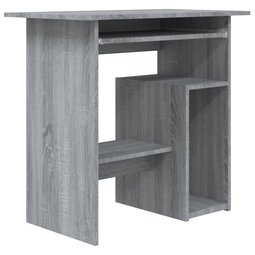 Scrivania tavolo postazione di lavoro mobile per computer studio sonoma 80 x 45 x 74 cm derivati ​​del legno grigio 02_0023964