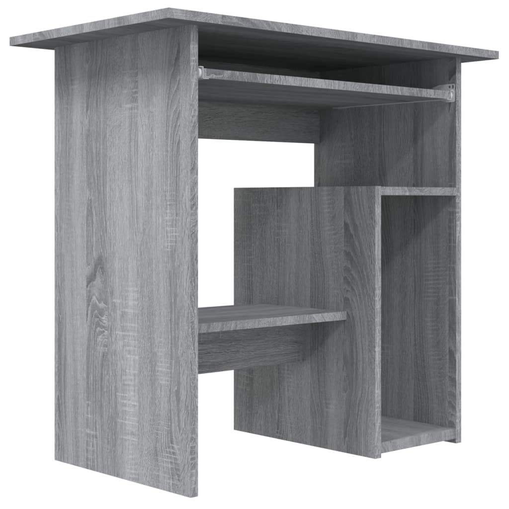 Scrivania tavolo postazione di lavoro mobile per computer studio sonoma 80 x 45 x 74 cm derivati ​​del legno grigio 02_0023964