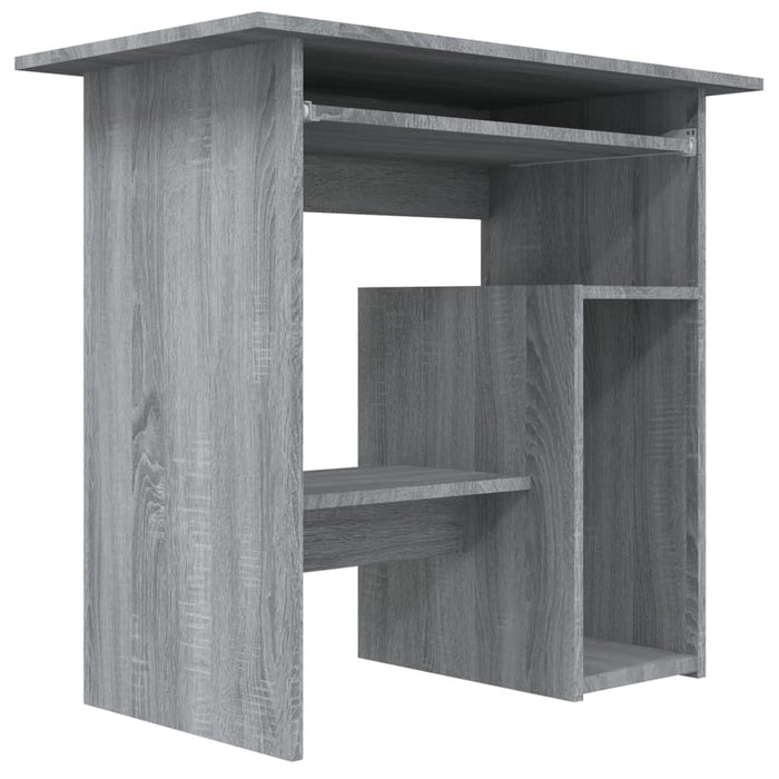 Scrivania tavolo postazione di lavoro mobile per computer studio sonoma 80 x 45 x 74 cm derivati ​​del legno grigio 02_0023964