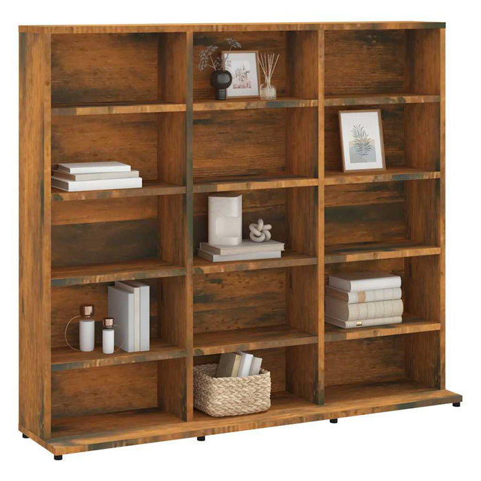 vidaXL Mobile Porta CD Rovere Fumo 100x23x89,5 cm in Legno Multistrato