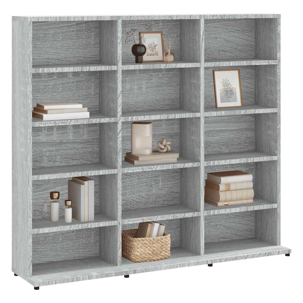 Mobile Porta CD Grigio Sonoma 102x23x89,5 cm Legno Multistrato cod mxl 73126