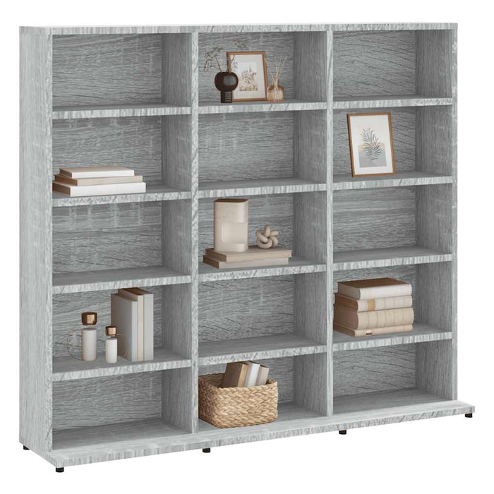 Mobile Porta CD Grigio Sonoma 102x23x89,5 cm Legno Multistrato cod mxl 73126