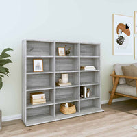 Mobile Porta CD Grigio Sonoma 102x23x89,5 cm Legno Multistrato cod mxl 73126