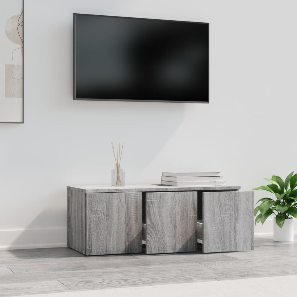 Mobile Porta TV Grigio Sonoma 80x34x30 cm in Legno Multistrato cod mxl 16413