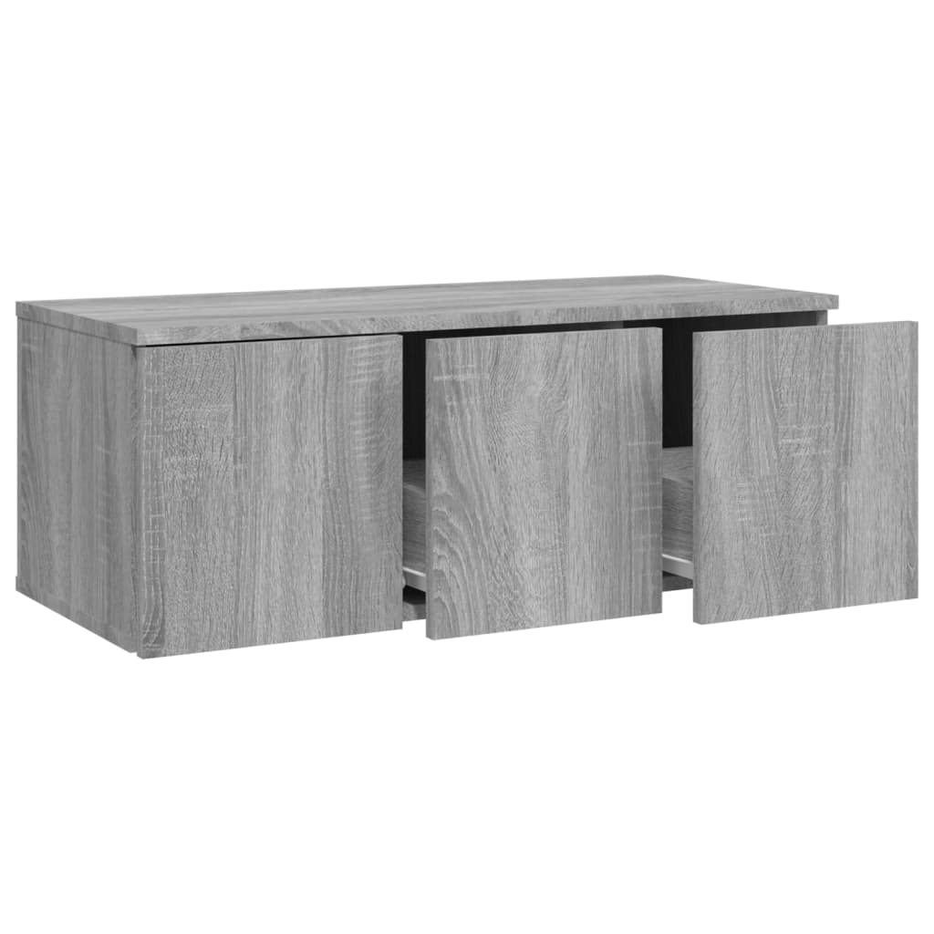 Mobile Porta TV Grigio Sonoma 80x34x30 cm in Legno Multistrato cod mxl 16413