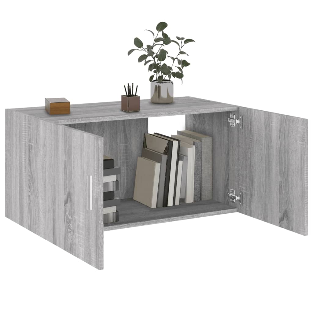 Armadietto da Parete Grigio Sonoma 80x39x40cm Legno Multistrato cod mxl 33244