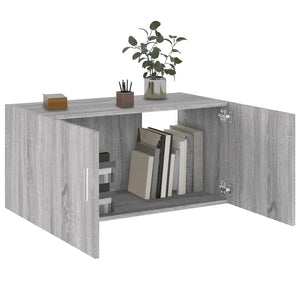 Armadietto da Parete Grigio Sonoma 80x39x40cm Legno Multistrato cod mxl 33244